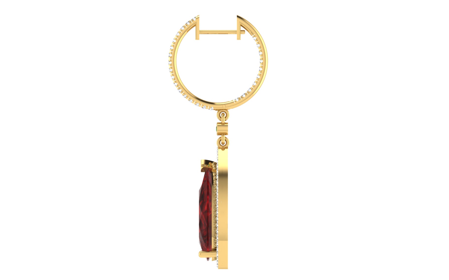 Nidal Jewels | Golden Rubydrops Hoops